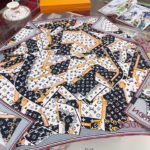 Louis Vuitton More and More Double Face Shawl Black Scarf 90cm/35in