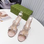 Gucci Women's Sandal With Crystals Pink For Women GG 674785 CQXH0 5864