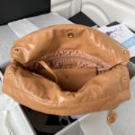 Chanel 22 Handbag Gold Hardware Shiny Camel For Women, Women's Handbags, Shoulder Bags 16.5in/38cm AS3261 B08037 NB356