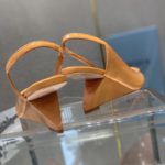 Prada Brushed Slingback Pumps Orange For Women 2.6in/65mm PRD
