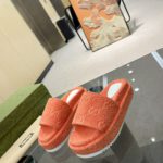 Gucci Women's GG Platform Sandal Orange For Women GG ‎700599 U2O00 7519