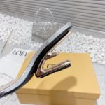 Fendi First Black Transparent Medium-Heeled Sandals For Women