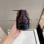 Gucci Men's GG Embossed Loafers Horsebit Dark Brown For Men 699501