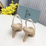 Prada Mesh Fabric Slingback Pumps Beige For Women PRD 1I828M_099_F0F24_F_045