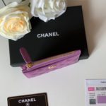 Chanel Flat Card Holder Purple Bag For Women 11.5cm/4.5in