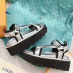 Louis Vuitton Women's Pool Pillow Flatform Comfort Sandal Sliver For Women LV 1AACHA