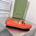Gucci Men's Loafers With Web Details Orange For Men 6246981