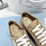 Prada Macro Re-Nylon And Brushed Sneakers Brown For Women 1.2in/30mm PRD