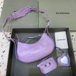 Balenciaga Le Cagole XS Shoulder Bag In Light Purple, For Women, Women's Bags 10.2in/26cm 67130923EBY5306
