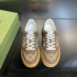 Gucci Men's GG Sneaker Brown And Beige For Men 676092 UPG20 2866