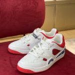 Gucci Men's Sneaker Gucci Basket Donna White Red Demetra For Men ‎697882 2SHJ0 9090