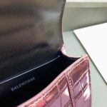 Balenciaga Hourglass Mini Handbag With Chain In Light Pink, For Women, Women's Bags 4.7in/12cm