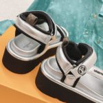 Louis Vuitton Women's Pool Pillow Flatform Comfort Sandal Sliver For Women LV 1AACHA