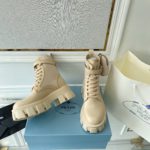 Prada Monolith And Nylon Fabric Boots Beige For Women 2.2in/55mm PRD 1T255M_3LJS_F0F24_F_B055