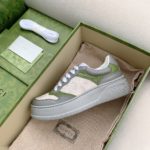 Gucci Men's GG Sneaker Green And Gray Supreme For Men 700641 UPG90 1282