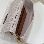 Fendi Baguette White with Embroidery Medium Bag For Woman 28cm/11in
