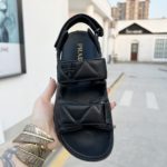 Prada Padded Nappa Sandals Black For Women 0.8in/20mm PRD 1X721M_038_F0002_F_020
