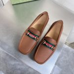 Gucci Men's Loafers With Web Details Brown For Men 6246981
