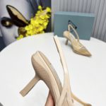 Prada Mesh Fabric Slingback Pumps Beige For Women PRD 1I828M_099_F0F24_F_045