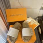 Louis Vuitton Women's Pool Pillow Comfort Flat Mule Beige For Women LV