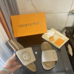 Louis Vuitton Women's Pool Pillow Comfort Flat Mule Beige For Women LV
