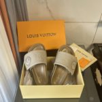 Louis Vuitton Women's Pool Pillow Comfort Flat Mule Beige For Women LV
