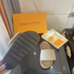 Louis Vuitton Women's Pool Pillow Comfort Flat Mule Beige For Women LV