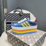 Gucci x Adidas Women's GG Gazelle Sneaker Blue For Women GG
