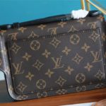 Louis Vuitton S-Lock Sling Monogram Macassar Black For Men, Men's Bags, Crossbody Bags 8.3in/21cm LV M45807