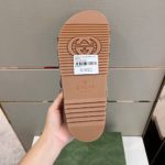 Gucci Men's Slide Sandal With Straps Beige And Ebony For Men 658020 2HK60 9791
