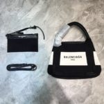Balenciaga Navy Small Cabas Tote Bag In Black And White, For Women, Women's Bags 18.5in/47cm
