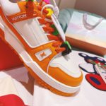 Louis Vuitton Women's LV Trainer Sneaker Orange For Women LV