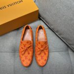 Louis Vuittion LV Driver Moccasin Orange For Men LV 1AAF54