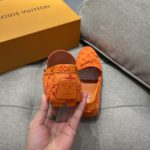 Louis Vuittion LV Driver Moccasin Orange For Men LV 1AAF54