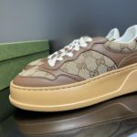 Gucci Men's GG Sneaker Brown And Beige For Men 676092 UPG20 2866