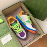 Gucci Women's Basket Sneaker White Green And Purple For Women 661310 2SH80 9062