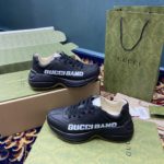 Gucci Women's Rhyton Sneakers With Gucci Band Black For Women 599145 DRW00 1000