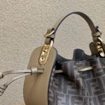 Fendi Pomodorino Brown FF Fabric Mini Bag For Woman 17cm/6.5in 8BS059AHWVF1GE3