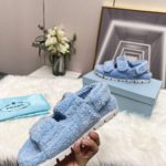 Prada Terrycloth Sandals Blue For Women 0.8in/20mm PRD 1X737M_H39_F0076_F_D020