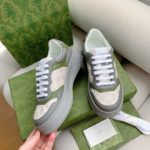 Gucci Men's GG Sneaker Green And Gray Supreme For Men 700641 UPG90 1282