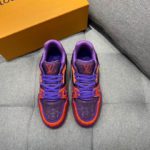 Louis Vuittion LV Trainer Sneaker Purple For Men LV 1AA6QF