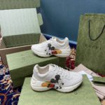 Gucci x Disney Women's Rhyton Sneaker With Mickey Mouse White Ivory For Women 602049 DRW00 9522