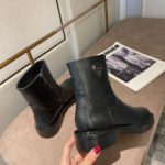 Prada Brushed And Nylon Boots Black For Women 1.96in/50mm PRD