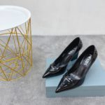 Prada Brushed Pumps Black For Women PRD