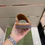 Gucci Men's GG Supreme Slide Sandal Brown And Beige For Men ‎624879