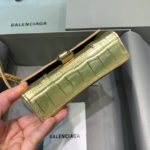 Balenciaga Hourglass Mini Handbag In Gold, For Women, Women's Bags 4.7in/12cm