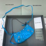 Balenciaga Le Cagole Mini Bag With Chain Blue, For Women, Women's Bags 8.2in/21cm 69581423EJY4624