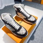 Louis Vuitton Rivoli Sneaker Boot Brown And White For Men LV
