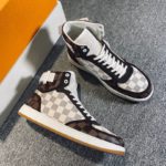Louis Vuitton Rivoli Sneaker Boot Brown And White For Men LV
