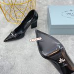 Prada Brushed Pumps Black For Women PRD